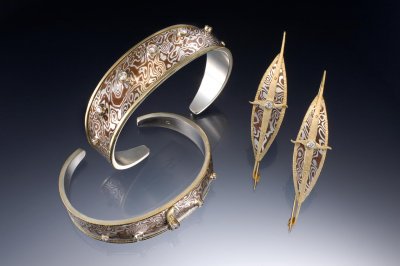 Κοσμήματα, βραχιόλια και σκουλαρικια κατασκευασμένα με μοκουμε